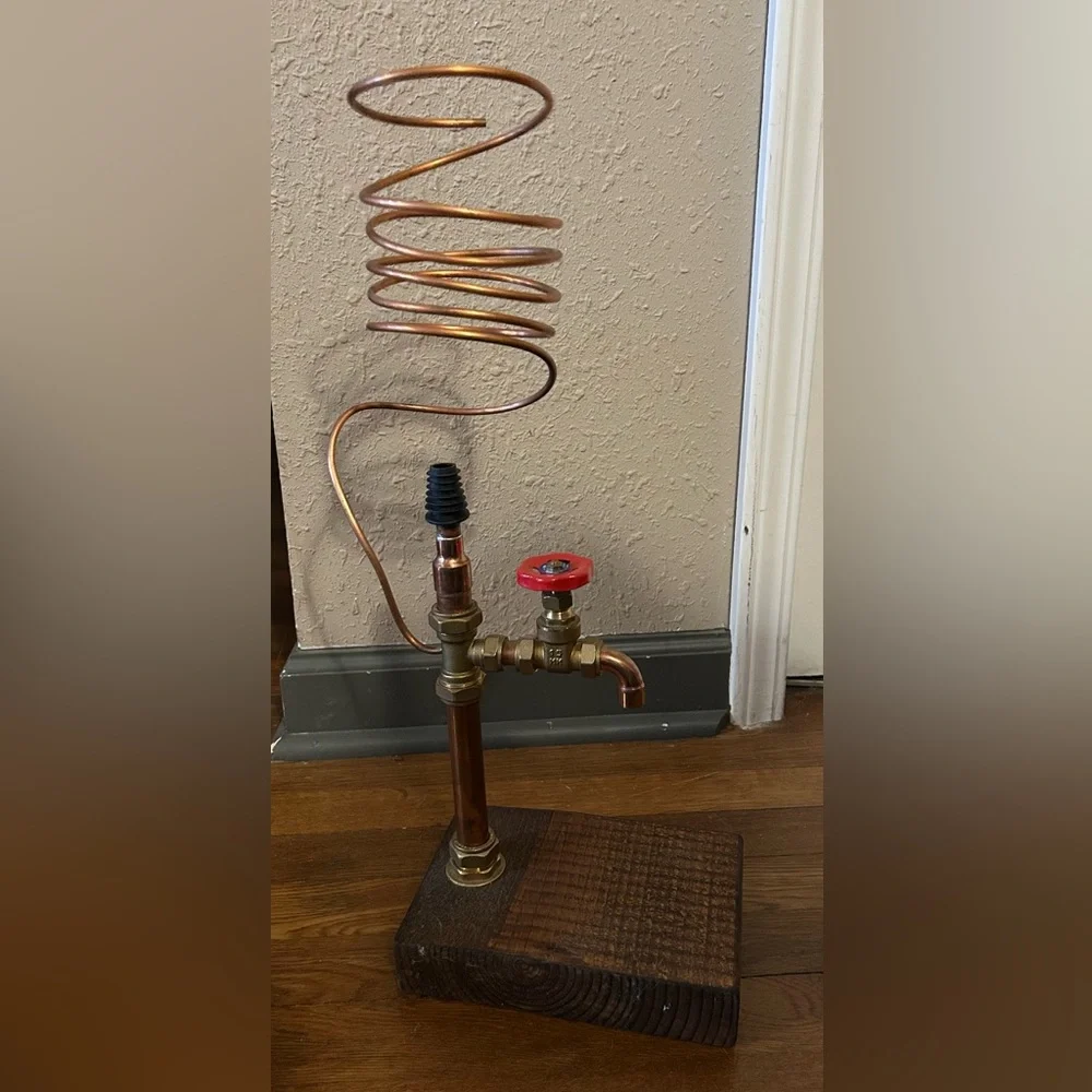 Industrial Copper Whiskey or Beverage Dispenser